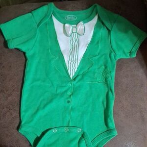 Frenchi Green and White Formal Bodysuit (Chi047)